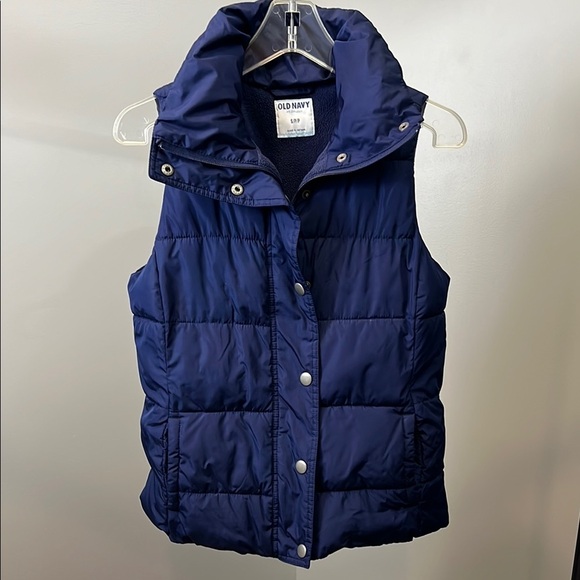 Old Navy Women's Navy Puffer Vest - Picture 2 of 4